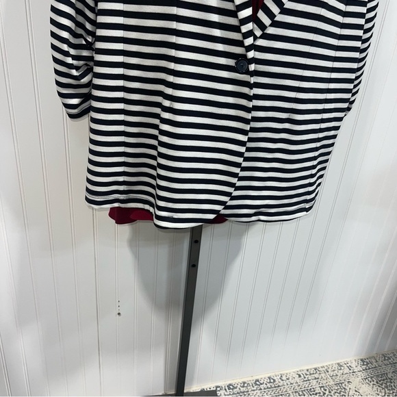 Style & Co Black and White Striped Blazer plus size 3X - Picture 3 of 8